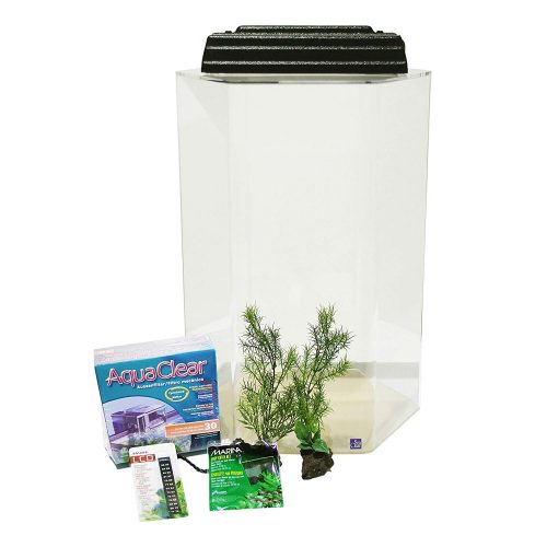 SeaClear 20 Gallon Hexagon Acrylic Aquarium Junior Executive Kit